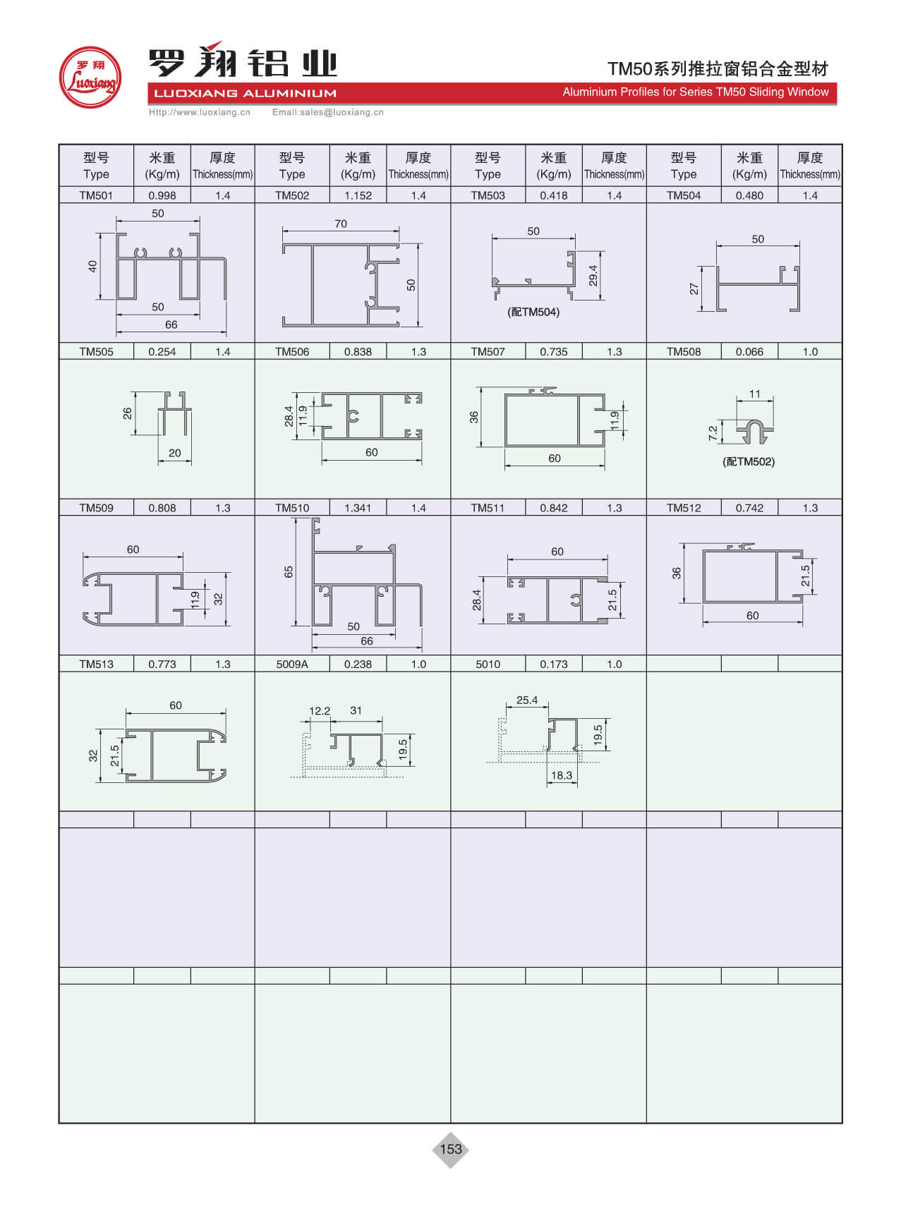 TM50系列推拉窗