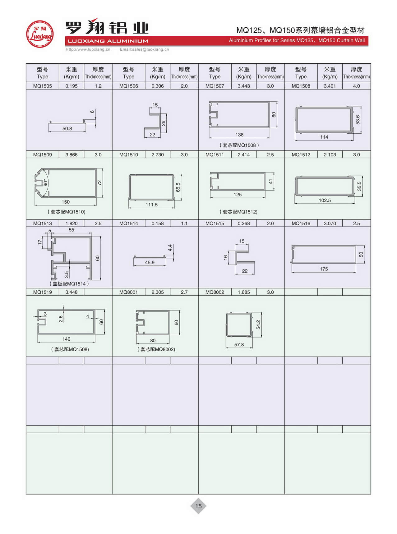 MQ125、MQ150系列幕墻